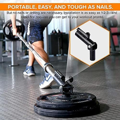 EVERSTRONG T Bar Row Attachment with V Bar Attachment Landmine Handle - 360 Swivel Landmine Attachment for Barbell for Full-Body Workout in Home Gym - Small Spaces - Deadlifts Squats Landmine Stand