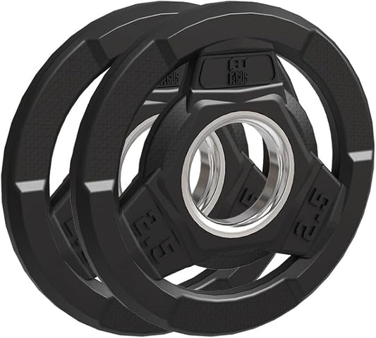 Weight Plate 2-Inch Rubber Coated Olympic Grip Plate 2.5/5/10/15/25/35/45 LB