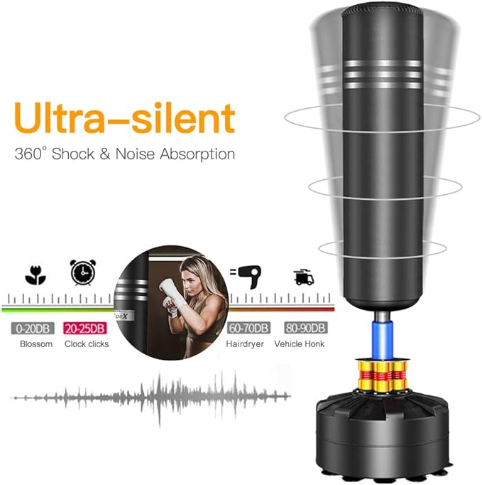 ELEMARA Freestanding Punching Bag with Stand for Adult Youth