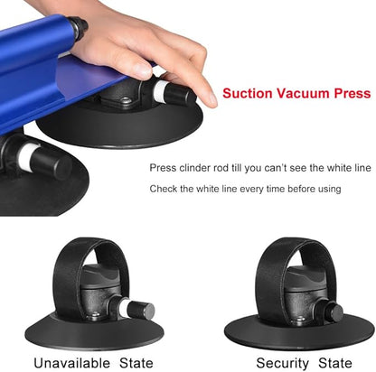 ROCKBROS Suction Cup Bike Rack for Car Roof Top Sucker Bike Rack Quick Release Aluminium Alloy Bike Carrier with Sucker for 3 Bikes Blue