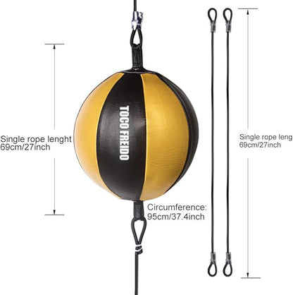 TOCO FREIDO Double End Punching Ball, Speed Bag with Difficulty Levels Boxing Reflex Ball with Headband, Perfect for Reaction, Agility, and Hand Eye Coordination Training
