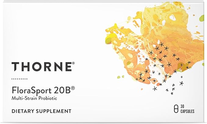 THORNE FloraSport 20B - Probiotic Supplement - Promotes Digestive Support, Gut Health, Immune Function and Occasional Diarrhea or Constipation - NSF Certified for Sport - 30 Capsules - 30 Servings