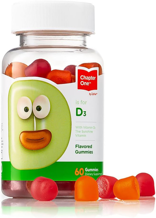 Zahler - Chapter One Vitamin D 3 1000 IU Gummies (60 Flavored Gummies) - Certified Kosher Chewable Vitamin D3 Gummies for Kids & Adults - VIT D3 Supplements - Made in USA Vitamin D Gummies