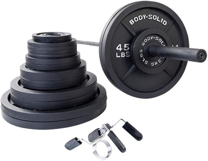 Body-Solid Cast Iron Olympic Weight Plate Set 2 Inch