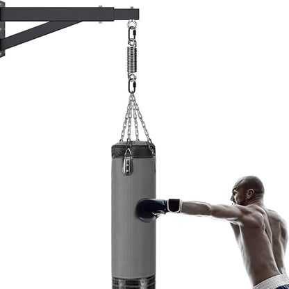 SELEWARE Heavy Duty Bag Spring for Punching Bag - Chrome Plated with Secure Closed-Loop Design for Boxing, MMA, and More, Smooth & Safe Suspension, Eliminates Ceiling Vibration During Boxing Workouts
