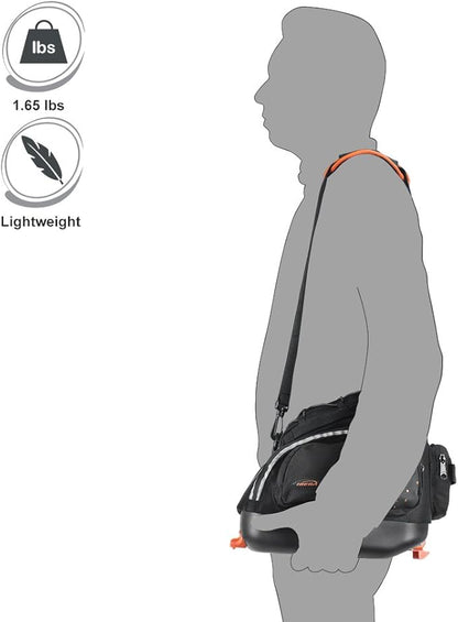 Ibera PakRak Quick-Release Mini Commuter Bike Trunk Bag and Seat-Post Bicycle Carrier Rack Combo