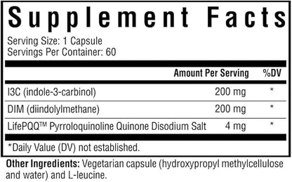 Seeking Health DIM & I3C - Support Healthy Liver Metabolism of Estrogen - Formula with DIM & I3C to Support Healthy Cellular Response - 400 mg, 60 Capsules