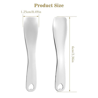 Sibba 3 PCS Facial Spatula Massage Eye Roller Dark Circles Skincare Tool Face Cream Lotion Makeup Stainless Steel Applicator Wand Neck Lines Beauty Instrument Stick Spoon Device(Silver)