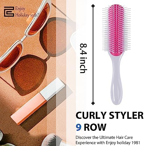 Curly Hair Brush for Women Men Curl Defining Hairbrush Unbrush Small Mini Detangler Wavy Edge Combs Barber Styling Tools Travel Accessories Cruise Ship Essential 2025 Beach Vacation Must Have Gift
