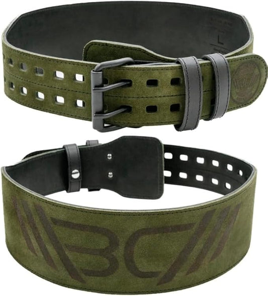 WARM BODY COLD MIND Leather Weight Lifting Belt 4" Adjustable
