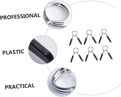 VANZACK 6pcs Barbell Buckle Sport Accessories Stainless Steel 1 in