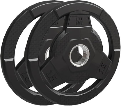 Weight Plate 2-Inch Rubber Coated Olympic Grip Plate 2.5/5/10/15/25/35/45 LB
