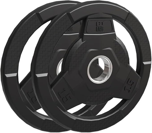 Weight Plate 2-Inch Rubber Coated Olympic Grip Plate 2.5/5/10/15/25/35/45 LB