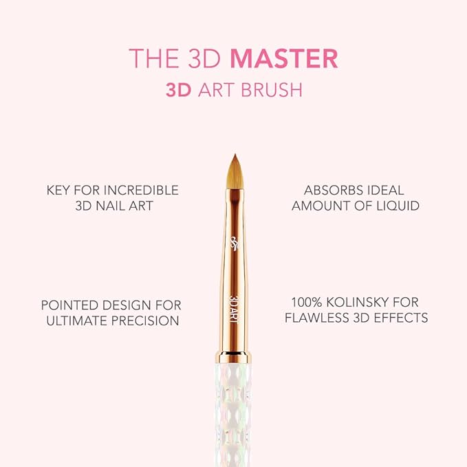 Kiara Sky 3D Nail Art Brush | 100% Kolinsky