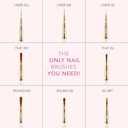 Kiara Sky Nail Art Brush Collection | Set of 8 Brushes