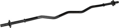 Signature Fitness Standard Olympic Super Curl Barbell Curl 48 inch
