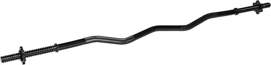 Signature Fitness Standard Threaded Curl Barbell Curl Bar 48 inch (200 lb