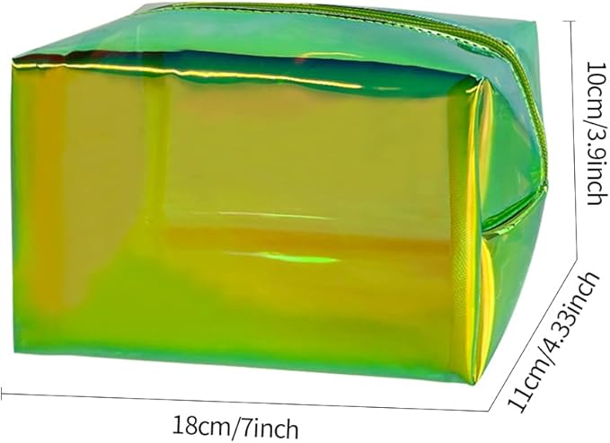 ONEART Holographic Makeup Bag, Iridescent Cosmetic Toiletry Bag,Wash Pouch for Women,Waterproof Portable Case Travel for Makeup Tools Organize
