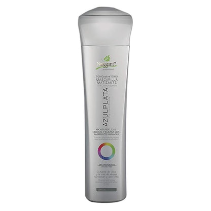 naissant Silver Ash Blonde Hair Blue Toning Mask | Eliminates Brassiness | Neutralizes Yellow & Orange Tones | Paraben, Ammonia & Sulfate Free | Pro-Vitamin B5, Olive Oil & Honey (Azul Plata) 10.1 Fl