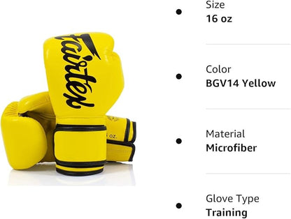Fairtex Muay Thai Boxing Gloves for Men, Women, Kids | MMA Gloves, Kickboxing, Gym, Workout | Premium Quality, Light Weight & Shock Absorbent Boxing Gloves - BGV14, BGV11, BGV18, BGV20, BGV25