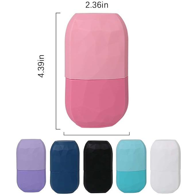 Upgrade Ice Cube Face Roller, Facial & Eyes and Neck, Brighten Skin & Enhance Your Natural Glow, Facial Treatment to Tighten Skin & De-Puff The Eye Area, Cryotherapy for Face (Navy Blue)