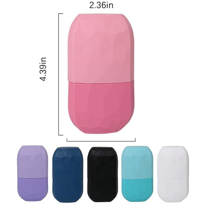 Upgrade Ice Cube Face Roller, Facial & Eyes and Neck, Brighten Skin & Enhance Your Natural Glow, Facial Treatment to Tighten Skin & De-Puff The Eye Area, Cryotherapy for Face (Navy Blue)