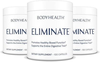 BodyHealth Intestinal Cleanse - Eliminate, Colon Cleanser Detox, Gentle Laxative Pills and Bowel Flush Constipation Relief for Adults, Body Cleanse for Colon Health and Clean Gut (100 Capsules)