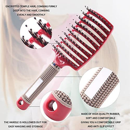 Hair Brush, Magical Detangling Brush, Vented Hair Brush for Wet or Dry Detangling, Fast Drying Styling Massage Hairbrush, Gold, Unisex Adults, Teens, Kids, Seniors