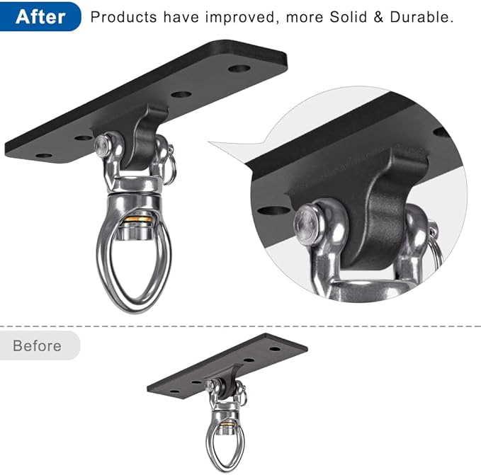 Kipika Heavy Bag Hanger - Heavy Duty Punching Bag Mount Steel Hanger Bracket, Ceiling Wall Mount Wood Beam Hook Holder for Boxing, Kickboxing, and Home Gym Fitness Equipment