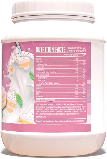 Huge Supplements Vegan Protein Powder - Birthday Cake - Superior Plant-Based Protein Powder, 20g Protein Per Serving