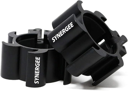 Synergee Jet Black Aluminium Barbell Collars – Locking 2" Olympic