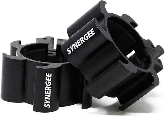Synergee Jet Black Aluminium Barbell Collars – Locking 2" Olympic