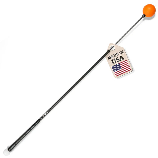 Orange Whip Golf Swing Trainer Aid Patented & Made in USA for Improved Rhythm, Flexibility, Balance, Tempo, and Strength *American Made*