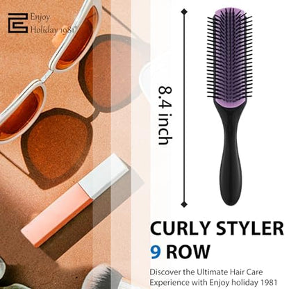 Curly Hair Brush for Women Men Curl Defining Hairbrush Unbrush Small Mini Detangler Wavy Edge Combs Barber Styling Tools Travel Accessories Cruise Ship Essential 2029 Beach Vacation Must Have Gift