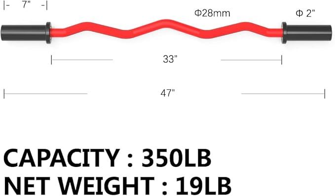Chong Olympic Barbell 47Inch-4FT-350lb /86Inch-7FT-1500lb EZ Curl Weight Bar