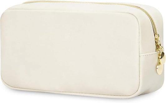 Wandering Nature Makeup Bag for Purse Cosmetic Bags for Women Make Up Organizer Travel Pouch Pencil Case with Slip-in Pockets Vegan Leather,Patent Pending