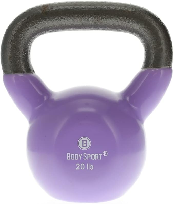 Body Sport Cast Iron Vinyl Coated Kettlebells –