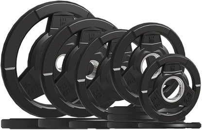 Weight Plate 2-Inch Rubber Coated Olympic Grip Plate 2.5/5/10/15/25/35/45 LB