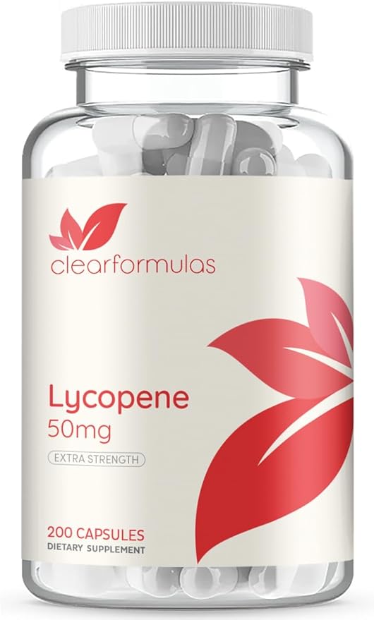 Tomato Based Lycopene Supplement - Extra Strength Lycopene 50mg Non-GMO Super Potent Antioxidant and Carotenoid Heart and Prostate Health Supplement for Men - Made in a cGMP US Lab (200 Servings)