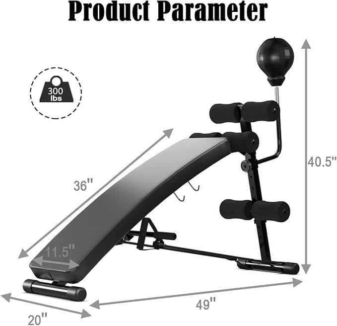 Sit up Bench- SPORFIT Adjustable Decline Bench