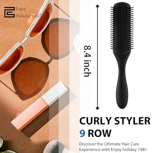 Curly Hair Brush for Women Men Curl Defining Hairbrush Unbrush Small Mini Detangler Wavy Edge Combs Barber Styling Tools Travel Accessories Cruise Ship Essential 2028 Beach Vacation Must Have Gift