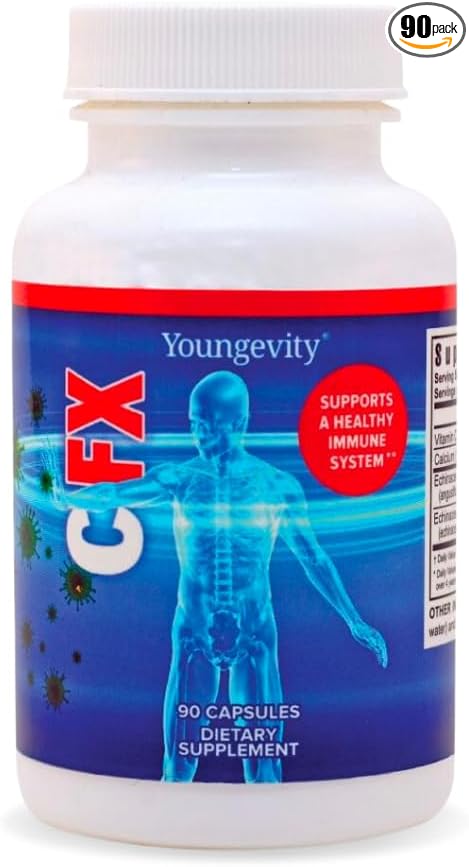 Youngevity C-Fx - Vitamin C 500mg, Echinacea Herb & Root for Immune Support Supplement (90 Capsules)