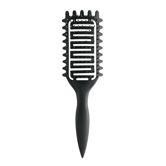 Curl Defining Brush,2024 Curly Hair Brush,Vented Hair Brush for Detangling, Shaping and Defining Curls For Women and Men Less Pulling (Black)