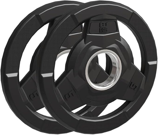 Weight Plate 2-Inch Rubber Coated Olympic Grip Plate 2.5/5/10/15/25/35/45 LB