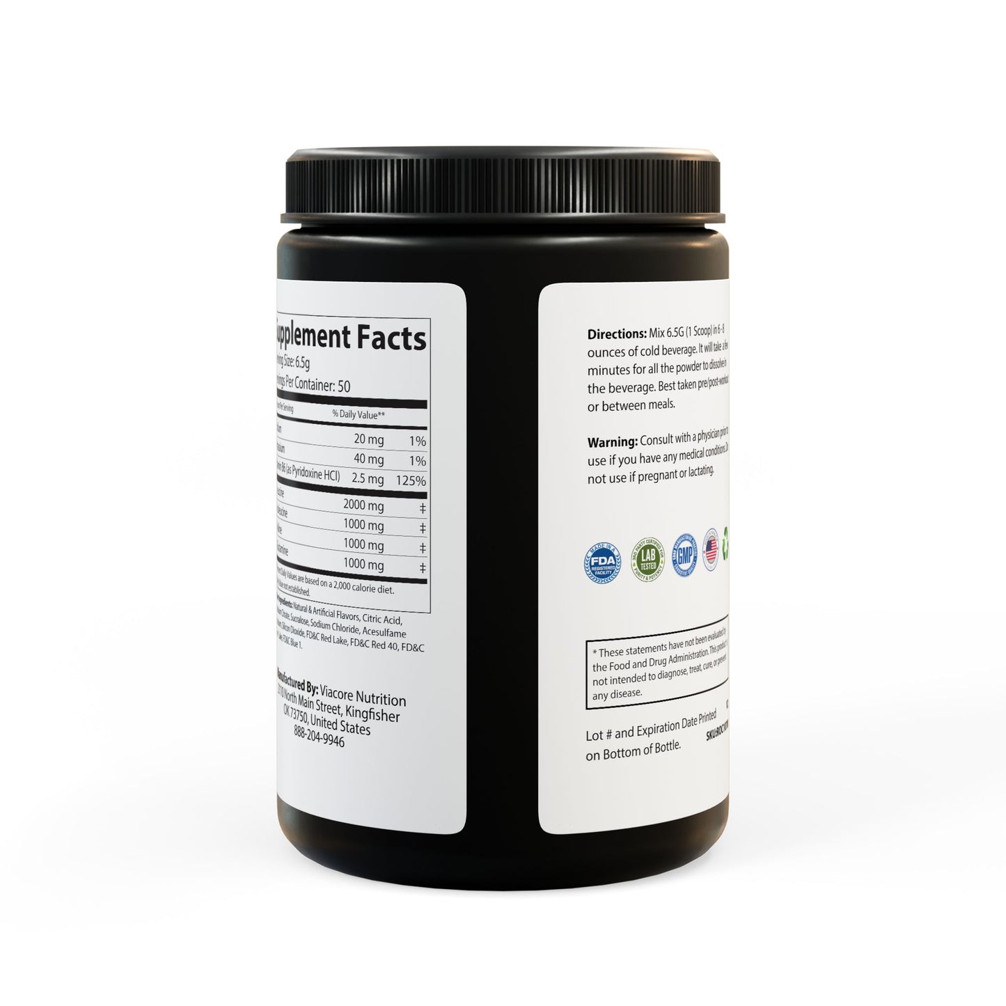 HBS, BCAA Supplement, Grape, Powder (325g, 11.46oz, 50 servings)
