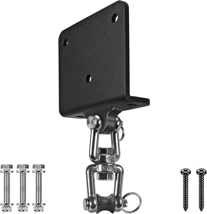 Kipika Punching Bag Hanger - Heavy Bracket 180° Swivel I-Beam Mount with Ceiling Installation Thick Hardware, Hooks for Boxing, Aerial Yoga, and Home Gym