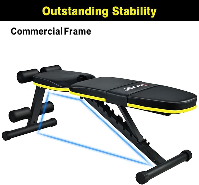 Teclor Adjustable Weight Bench 10 Backrest 700LBs