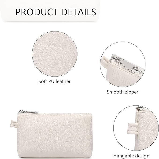 PU Leather Makeup Simple and Convenient Handbag Small Exquisite Storage Bag (Pu/French Oak)