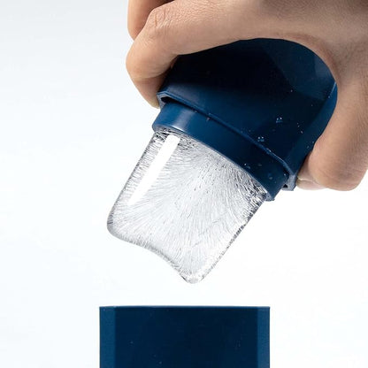 Upgrade Ice Cube Face Roller, Facial & Eyes and Neck, Brighten Skin & Enhance Your Natural Glow, Facial Treatment to Tighten Skin & De-Puff The Eye Area, Cryotherapy for Face (Navy Blue)