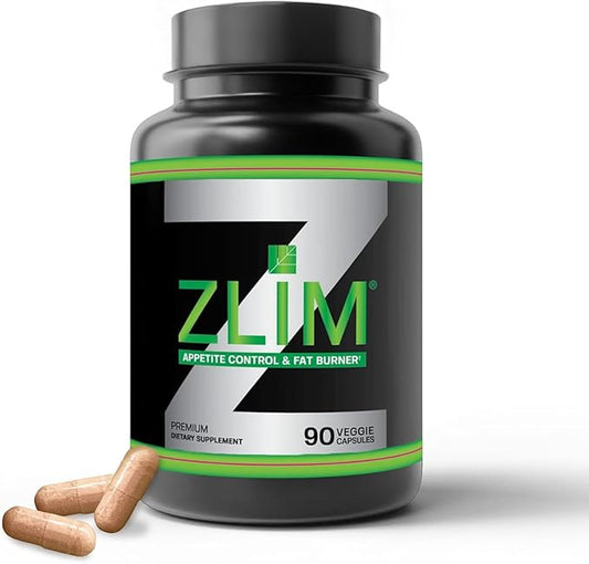 Zlim Appetite & Weight Control Dietary Supplement for Men and Women – Increase Fiber and Antioxidant Intake, Energy Booster, All Natural Ingredients (90 Veggie Capsules)